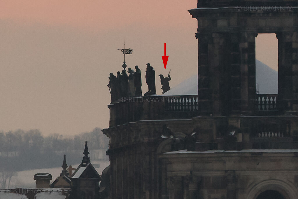 „Schneeschieber” auf dem Dach der Dresdner Hofkirche gesichtet!